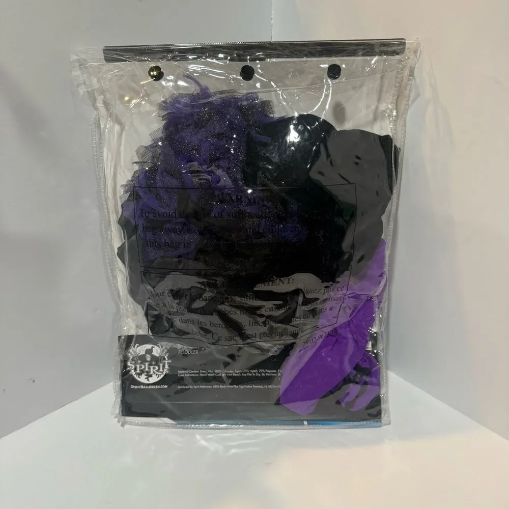 Spirit Halloween size 3t-4t purple black shreddy witch Toddler Costume